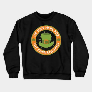 St Patricks Day Shenanigans Hat Shamrock Crewneck Sweatshirt